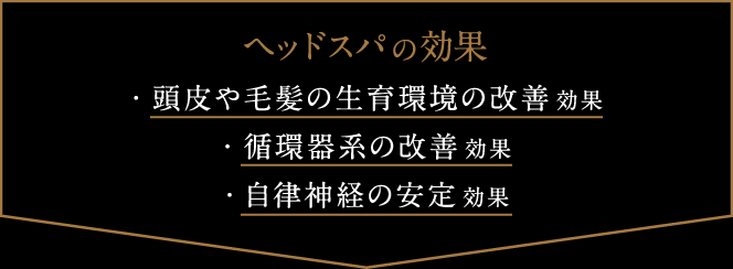 ヘッドスパの効果
・頭皮や毛髪の生育の改善効果
・循環器系の改善効果
・自律神経の安定効果